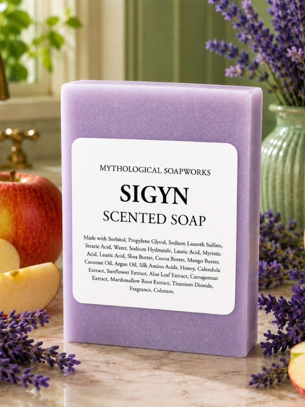 SIGYN Apple & Lavender Scented Artisan Soap.